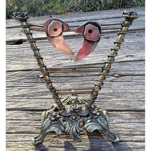 Vintage 1960s Modernist Machinist Style Sterling Silver Screw back earrings